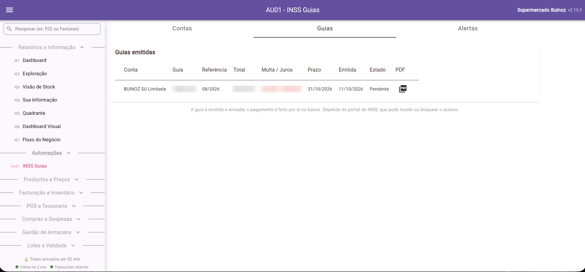 Buinoz INSS Guias - guias do INSS geradas e enviadas por email